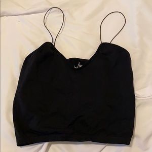 Free people skinny strap seamless brami in black